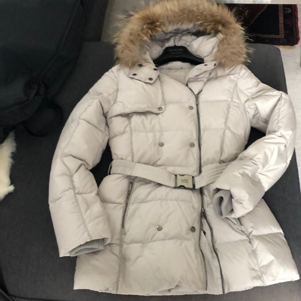 ADD Polyester Puffer With Raccoon Trim